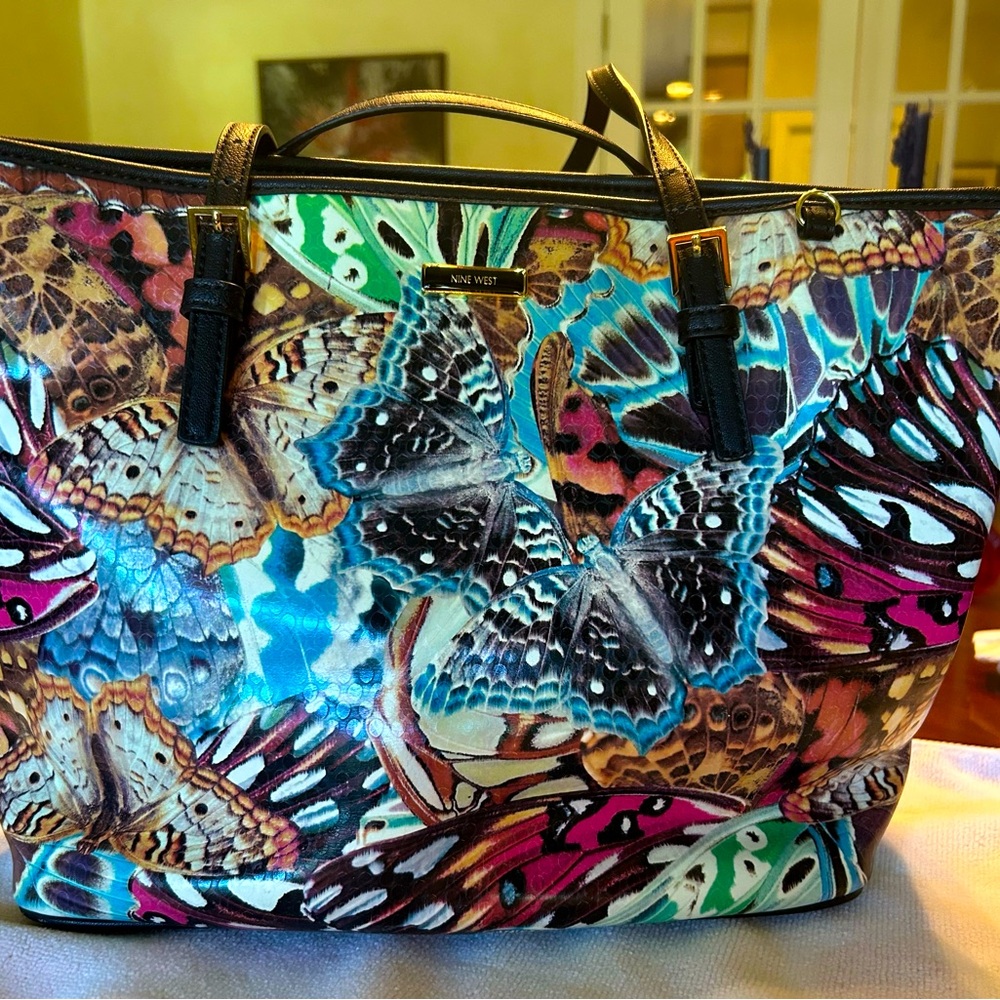 Nine West multi colored tote